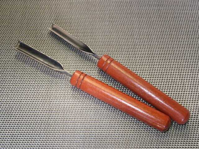 角型,丸型,つぼ切り調理用の彫刻刀,丸刀,角刀,むきもの道具画像
